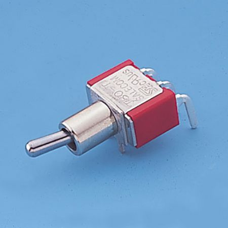 Miniature Toggle Switch right angle SPDT - Toggle Switches (T8019)