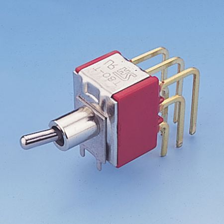 Miniatur-Kippschalter rechtwinklig 3PDT - Kippschalter (T8301P(A))