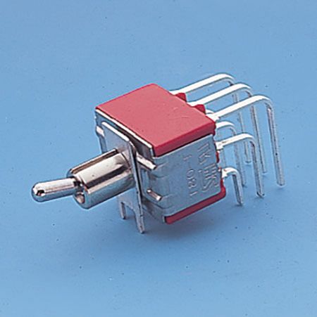 Miniature Toggle Switch Vert. right angle 3P - Toggle Switches (T8301P)