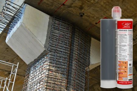 Konstruksi resin epoksi untuk jangkar beton