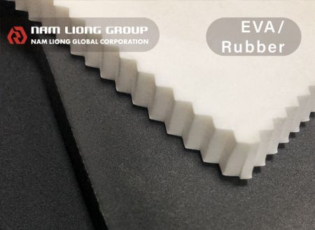 EVA / rubber橡塑海綿 - EVA/Rubber橡塑膠材料為一閉孔式發泡海綿，質輕耐用且易加工。