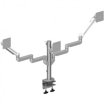 Triple Monitor Arm - Clamp or Grommet Mount with for Light Duty
