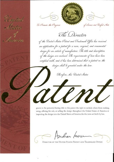 USA Patent Certificate