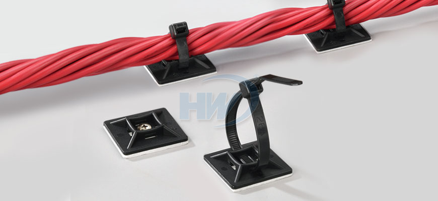 Cable Tie Mounts Self Adhesive Polyamide 5 3mm Max Tie Width Manufacturer Hua Wei