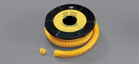 Cable Markers,EC-Type,Soft PVC, Suitable wire 8 ~ 4AWG, 5.5mm width