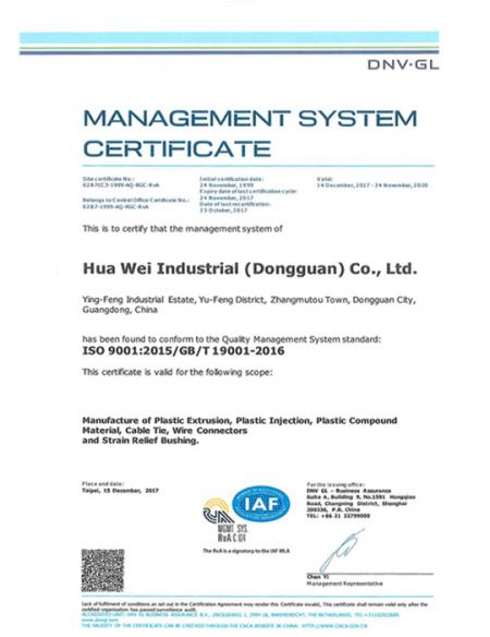 ISO9001_Dongguan-fabriek