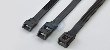 114x6,2 mm (4,5x0,24 inch), kabelbinders, PA66, weerbestendig, laag profiel, gekarteld aan de buitenkant - Kabelbinders met laag profiel