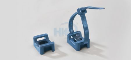Metal Detectable Cable Tie Mounts,Saddle Type,Polyamide,4.8mm Max. tie width,3.7mm Mounting Hole - Metal Detectable Saddle Cable Tie Mounts