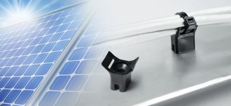 太陽能束帶固定座,馬鞍式,PA12,最大允許帶寬0.35"(9mm) - 太陽能馬鞍式束帶固定座