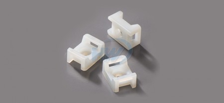 Cable Tie Mounts,Saddle Type,Polyamide,9mm Max. tie width,5.0mm Mounting Hole - Saddle Cable Tie Mounts