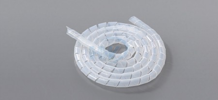 Bandas de envoltura en espiral: retardante de llama de PE, 5 mm de diámetro interior, rango de envoltura de 4,0 ~ 50,0 mm.