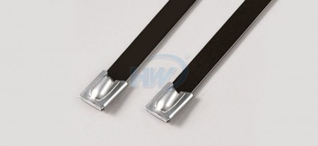 Stainless Steel Ties,Ball Lock Type,PVC Coated, SS304 / SS316,750mm,80lbf