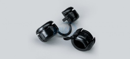 Strain Relief Bushings,Flat Type,Polyamide Accommodated SPT-1 18/2 Wire (2.8x5.6 mm), Panel Thickness 3.4mm - Strain Relief Bushings