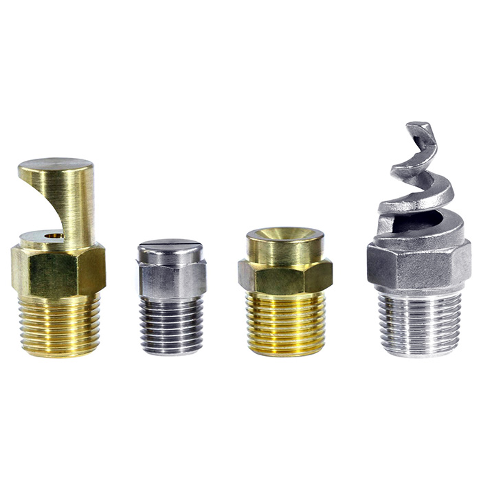 Nozzles in stainless and brass.