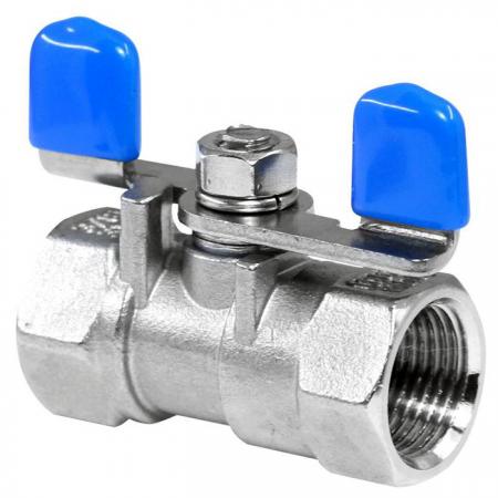1-PC Female Ball Valve (Butterfly Handle) - Stainless-steel 1-PC Female Ball Valve (Butterfly Handle).