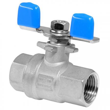 2-PC Female Ball Valve (Butterfly Handle) - Stainless 2-PC Female Ball Valve (Butterfly Handle).