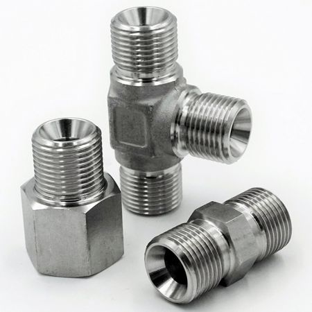 BS5200 60° Hydraulic Fittings - Hydraulic Fittings follow JIC and BS 5200 international standards.