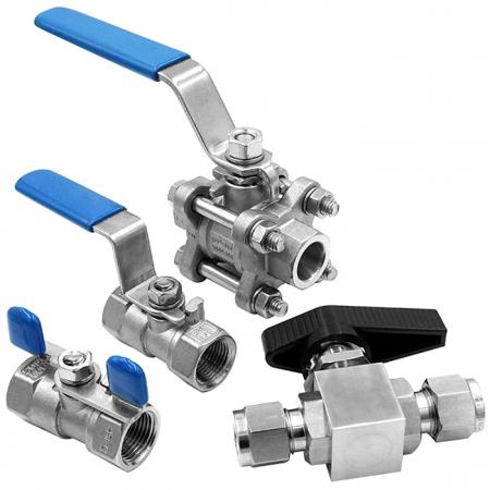 Vannes à bille - Valve is made of bar stock; high density and high-pressure resistance.