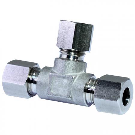 Stainless Steel Compression Fittings Union Tee - Stainless steel compression fittings union tee.