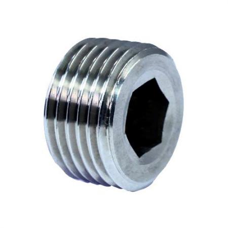 Hollow Hex Plug - Hollow hex plug for ports in pipelines and tubes.
