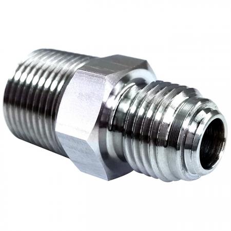 油压37° 直外牙接头- O型环设计 - 不锈钢JIC 37° 喇叭口油压直外牙接头- O型环设计。