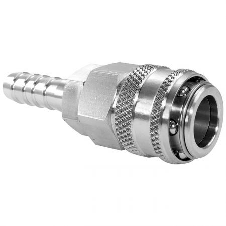 One Touch Quick Coupling Hose Socket (SUS) - Also known as one-hand operation quick coupling, one-hand operation quick coupler, one-hand quick release coupling.