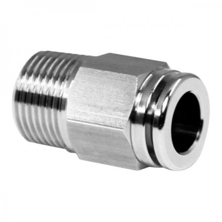 Stainless-steel Push-in Pneumatic Fittings Male Connectors - Push-in Pneumatic Fittings Male Connector.