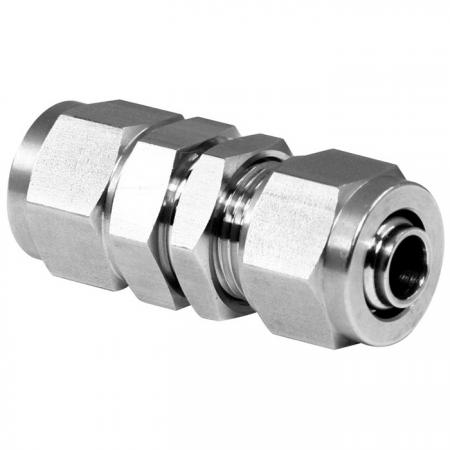 Stainless Steel Rapid Pneumatic Fittings Bulkhead Union - Stainless Steel Rapid Pneumatic Fitting for plastic tube.