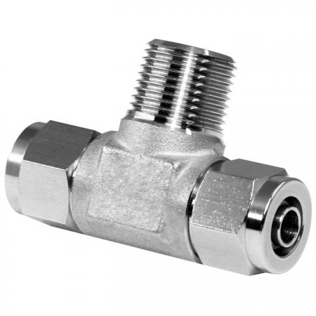 Stainless Steel Rapid Pneumatic Fittings Male Branch Tee - Stainless Steel Rapid Pneumatic Fitting for Plastic Tube.