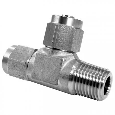 Stainless Steel Rapid Pneumatic Fittings Male Run Tee - Stainless Steel Rapid Pneumatic Fitting for plastic tube.