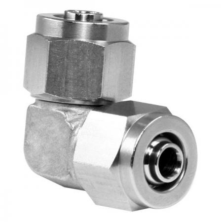 Stainless Steel Rapid Pneumatic Fitting Union Elbow - Stainless Steel Rapid Pneumatic Fitting for plastic tube.