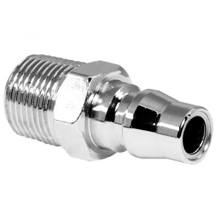 One Touch Quick Couplings Male Plug (SUS304 / SUS316) - Also known as one-hand operation quick coupling, one-hand operation quick coupler, one-hand quick release coupling.