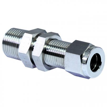 316 Stainless Steel Tube Fittings Bulkhead Male Connector - 316 stainless steel double ferrules tube fittings bulkhead male connector.