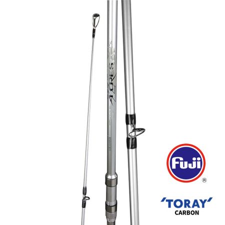 Azores Surf Rod - Okuma Azores Surf Rod-40T high modulus Toray carbon blank construction-Fuji deep press resistant guide frames-Fuji Alconite insert for braided line friction- Fuji DPS pipe reel seat