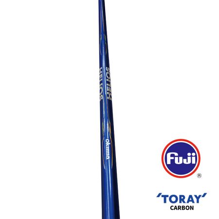 Helios Bolo Rod ( NEW) - Okuma Helios Bolo Rod- 40T Toray carbon material, slim, light and powerful blank construction- Fuji Saltwater resistant guides with Alconite inserts- Fuji NS stainless steel plate reel seat