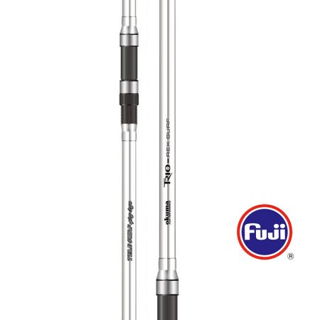 Trio-Rex Tele Surf Rod - Okuma Trio-Rex Tele Surf Rod-Powerful 30T carbon blank-Fuji MN frame with O-ring guide-Fuji DPS reel seat-Durable and comfortable special handle design