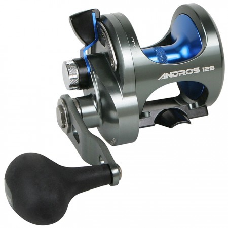 Andros Single Speed Lever Drag Reel - Okuma Andros Single Speed Lever Drag Reel-High Speed 6.4:1 gear ratio-Dual anti-reverse system including mechanical and roller bearing systems-Dual Force Drag System