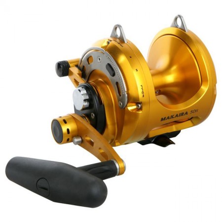 Makaira Lever Drag Reel - Okuma Makaira Lever Drag Reel-Perfect for big game fisheries-Carbonite Dual Force drag system-Machined Rigid Frame-Two speed gearing systems