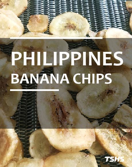 Chips de banane par revêtement de sirop
