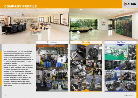 GISON Vzduchové nářadí, pneumatické nářadí - Profil společnosti