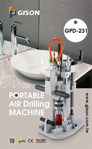 GPD-231 Portable Air Drilling Machine (include Vacuum Suction Fixing Base) Poster