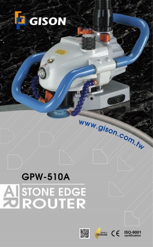 Máquina perfiladora de cantos de piedra neumática GPW-510A (9000 rpm) Póster