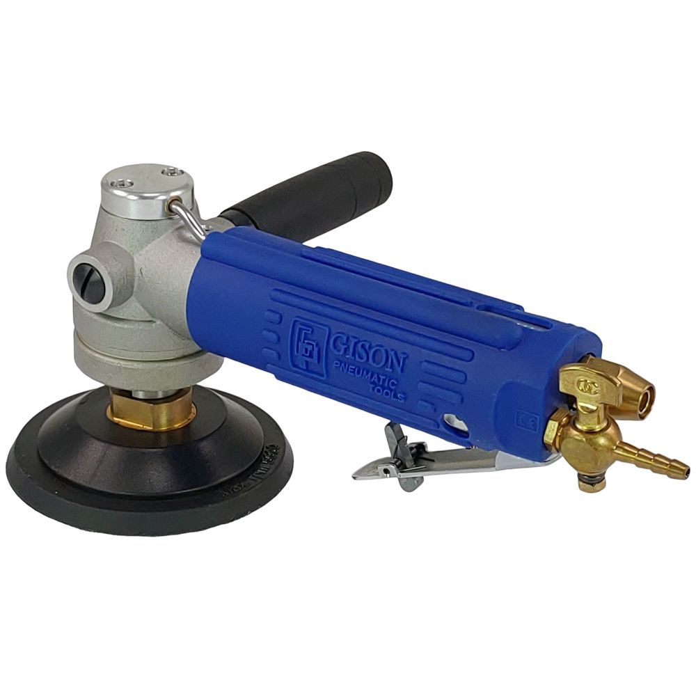Air Wet Sander,Polisher for Stone (4800rpm, Side Exhaust, Safety Lever