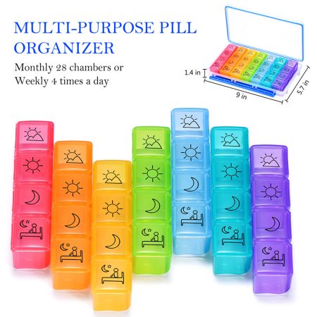 Pill Case Size with Moisture Damp Proof Organizer.