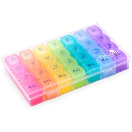 每周一天四次藥品收納盒 - 一日4次藥盒外觀。