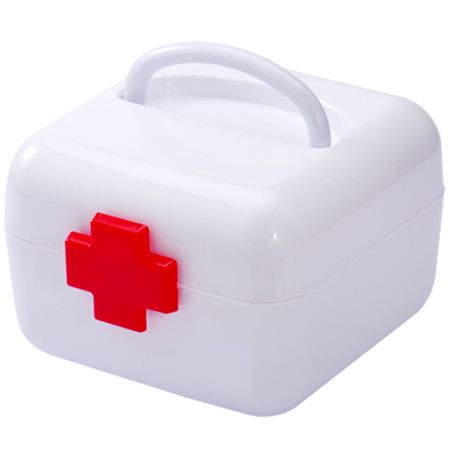 Empty Square Supplement Medicine First Aid Kit