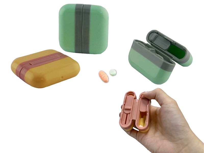 Custom Small Pill Box for Pocket Tablet & Pill Medicine Cutter