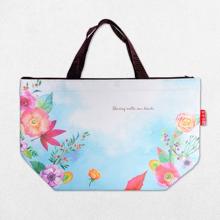Custom Sublimation Hand Sewing Insulated Bag - Custom Sublimation Print Tote with Inner Stitched Insulated Bag.