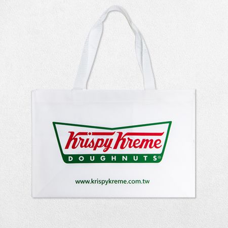 Custom Hand Sewing Non-woven Branded Bags - Non-woven fabric take-out bag for dessert- eco-friendly NWPP fabric.