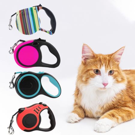 Wholesale Retractable Cat Leash - Wholesale Automatic Retractable Nylon Cat Lead